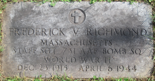 Gravestone of Frederick Richmond, Easthampton, Massachusetts  